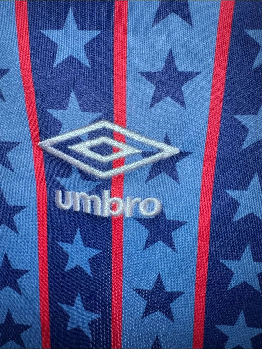 Umbro Kids USA Star-Stripe Soccer Jersey - Blue & Red, Size Small (6/7) New